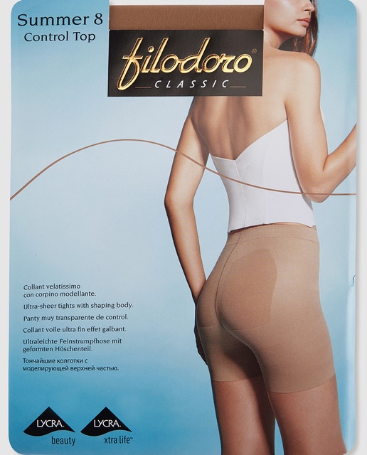 Panty reductor de 8 deniers de verano de mujer Filodoro