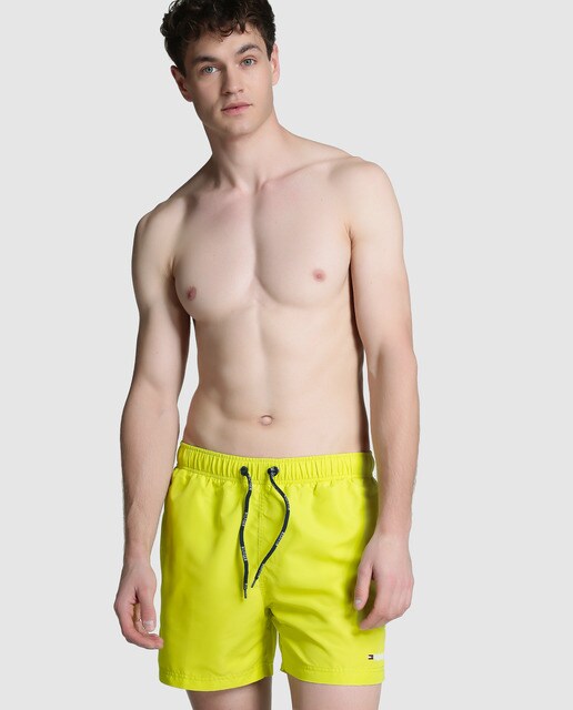 yellow tommy hilfiger swim trunks