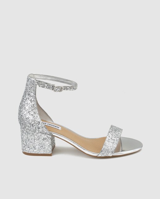 steve madden silver glitter heels