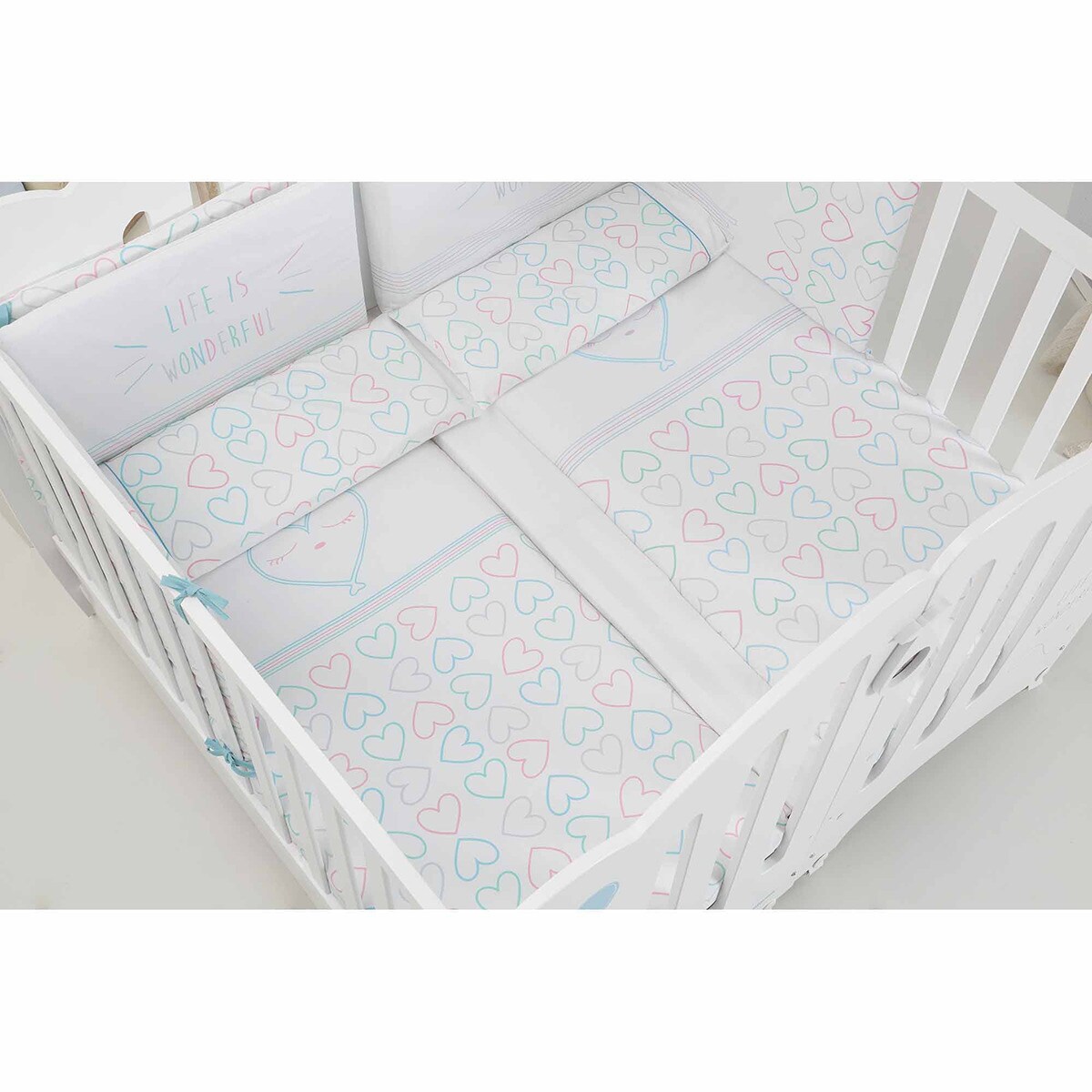 Kit para Gémeos para Berço - 120x60 cm Branco-8