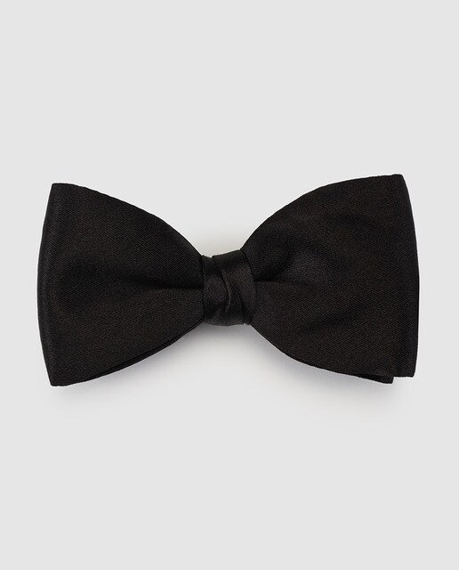 Laço de seda preto liso