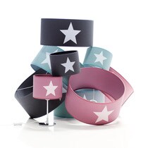 Alondra Stella children's pink/white star floor lamp