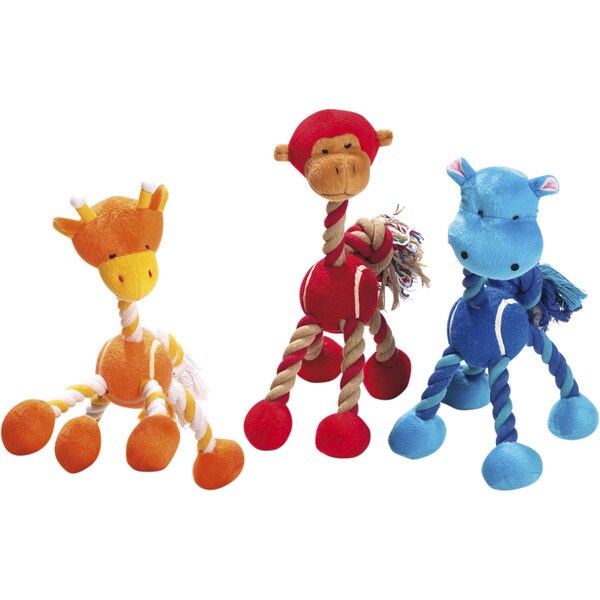 dog toy with rope measures 23x18x31 cm assorted models 1 each
