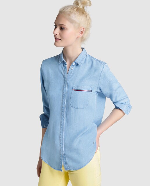 tommy hilfiger denim shirt womens