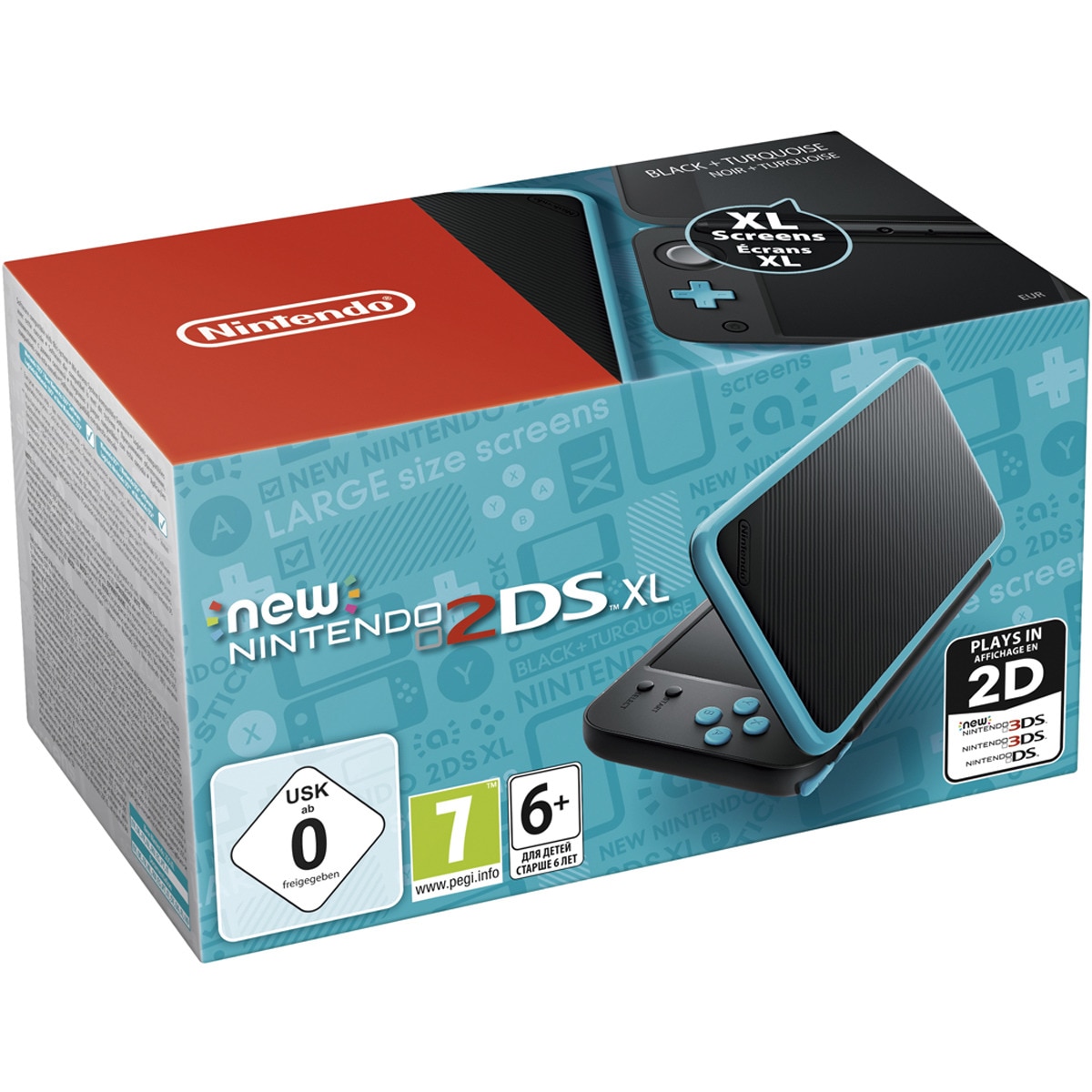 Consola New 2DS XL Negro / Turquesa