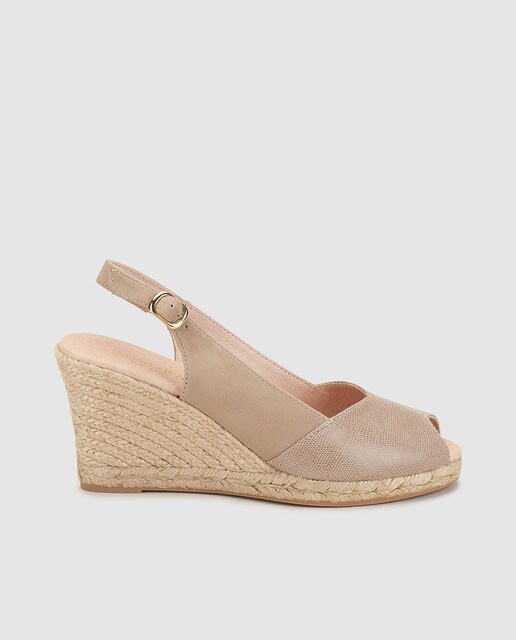 espadrilles compensées beige