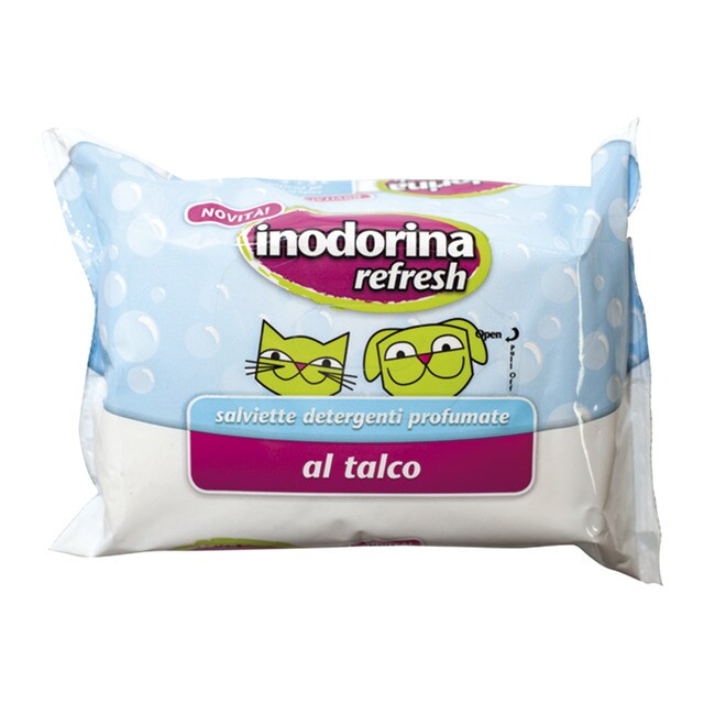 Inodorina - Toallitas Para Perros Y Gatos Refresh Talco