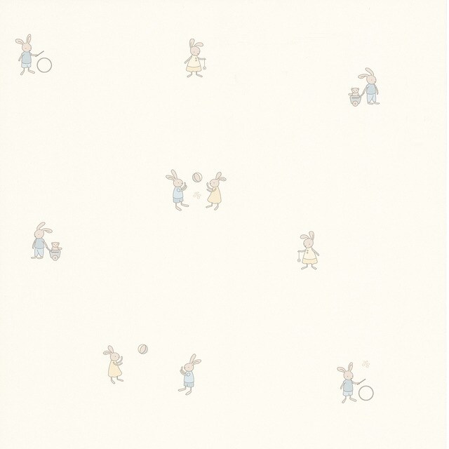 Tartine Et Chocolat - Papel Pintado Infantil Conejo Beige