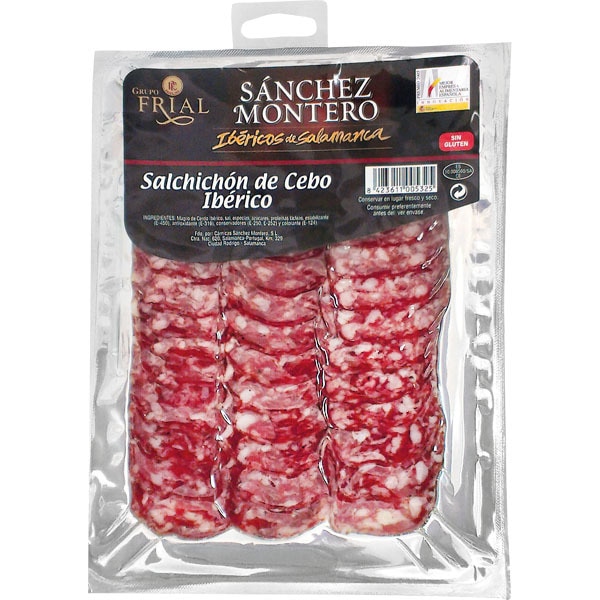 salchichón de cebo ibérico en lonchas sin gluten envase 100 g