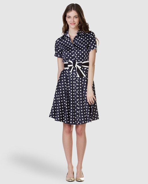 polka dot dress shirt womens