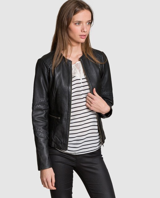 naf naf leather jacket