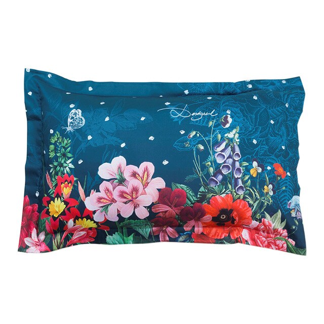 dark floral pillow