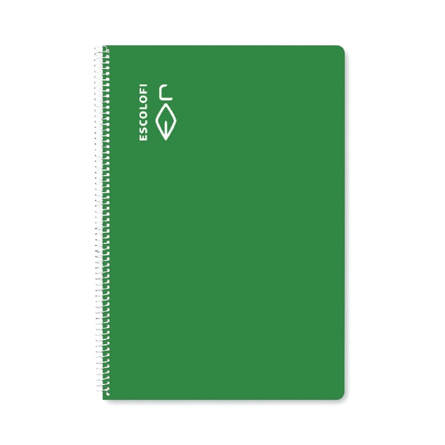 Cuaderno Espiral Folio 50 hojas 70 gramos Cuadrícula Pautada 3 Tapa Dura Escolofi.