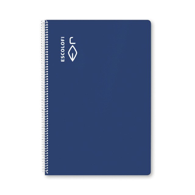 Cuaderno Espiral Folio 50 hojas 70 gramos Cuadrícula Pautada 3 Tapa Dura Escolofi.