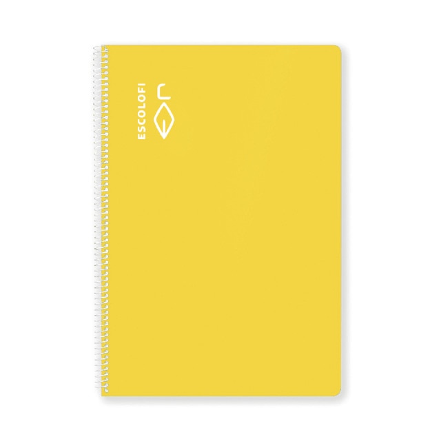 Cuaderno Espiral Folio 50 hojas 70 gramos Cuadrícula Pautada 4 Tapa Dura Escolofi.