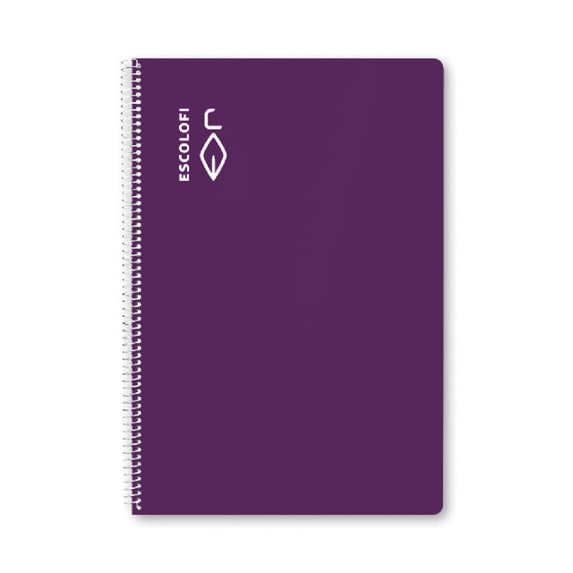 Cuaderno Espiral Folio 50 hojas 70 gramos Cuadrícula Pautada 5 Tapa Dura Escolofi.