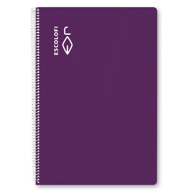 Cuaderno Espiral A4 80 hojas 70 gramos Cuadrícula Pautada 4 Tapa Dura.