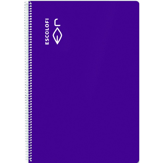 Cuaderno Espiral Cuarto 50 hojas 70 gramos Cuadrícula Pautada 5 Tapa Dura.