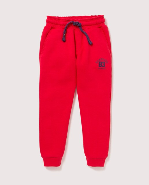 boys red tracksuit bottoms