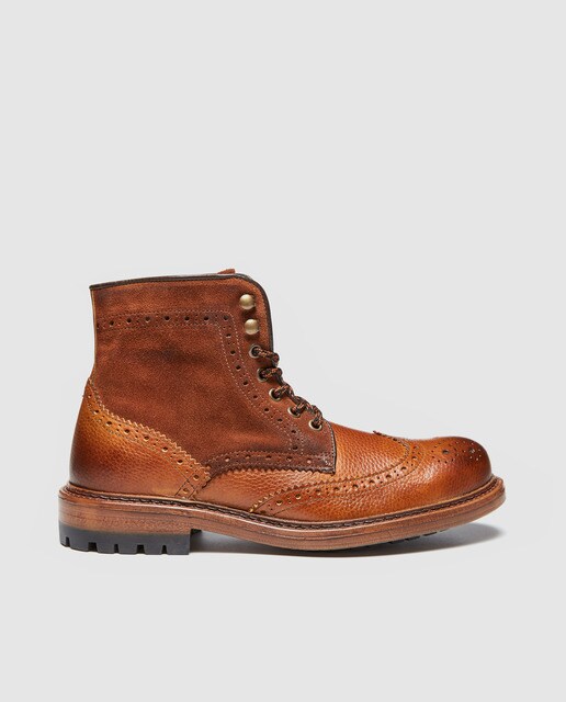 bottines croute de cuir homme