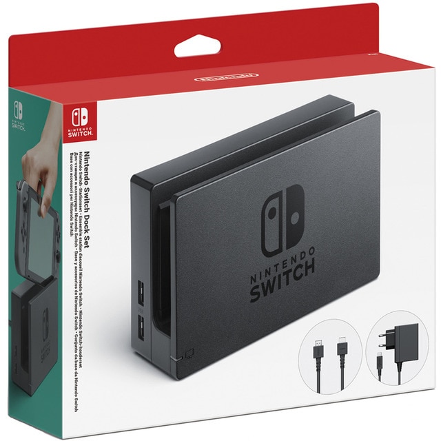 Base y accesorios para Nintendo Switch.
