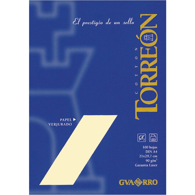 Pack, 100 Hojas A4, Papel Torreon, Verjurado, 90g Canson Ahuesado