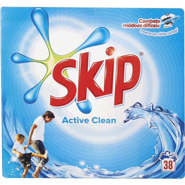 Detergente para a Máquina da Roupa em Pó embalagem 38 doses · Skip