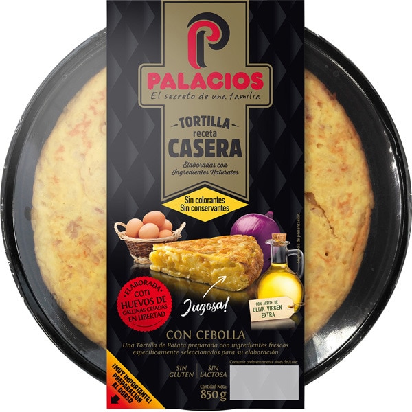 Comprar Tortilla De Patata Casera Con Cebolla Sin Gluten Sin Lactosa Envase 850 G Palacios Supermercado El Corte Ingles