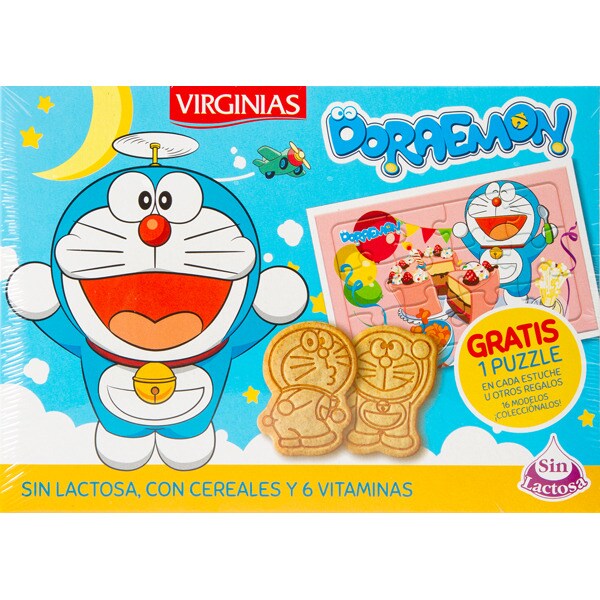 Comprar Doraemon galletas de desayuno sin lactosa con cereales y 6