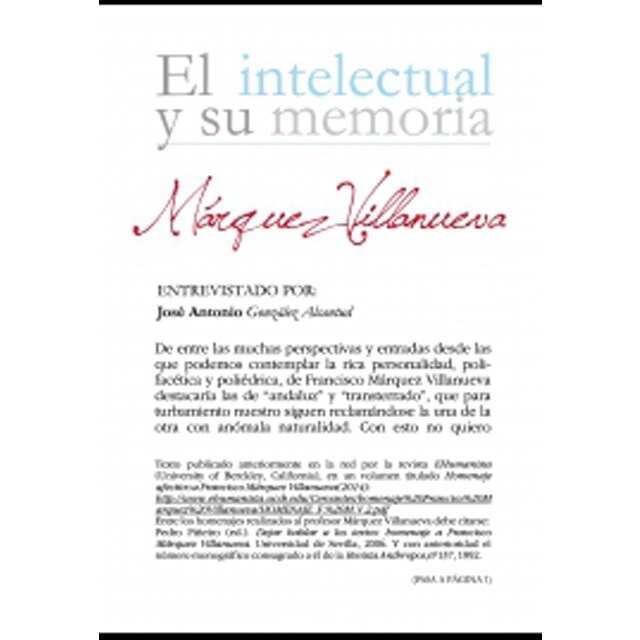 Márquez villanueva (Tapa blanda)