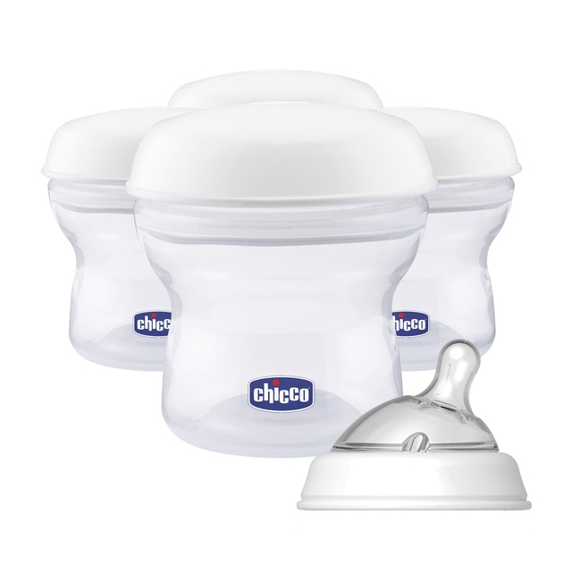 Contenedores de Leche Materna Chicco NaturalFeeling (4 unids.) blanco