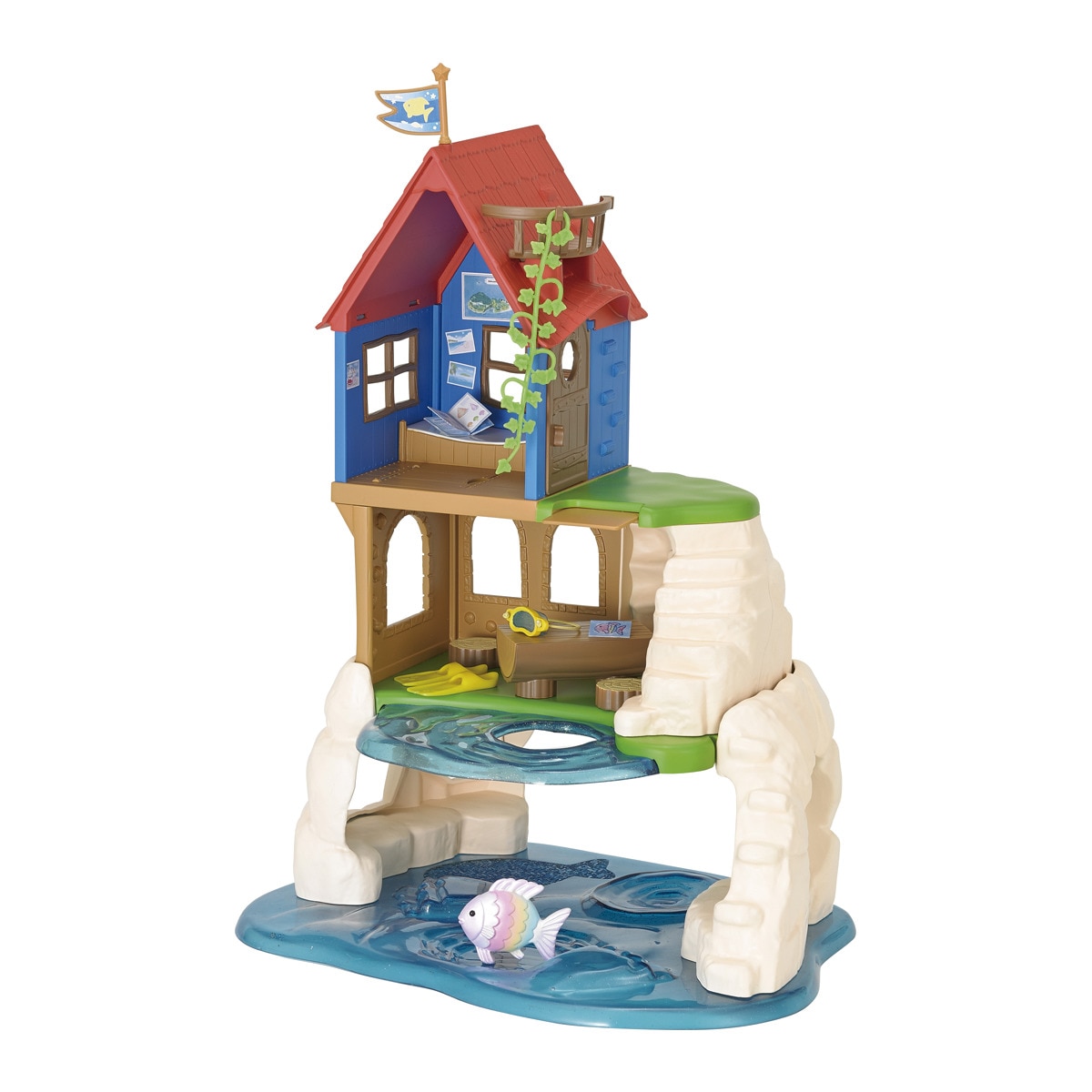 Casita Secreta En la sylvanian families conjunto de muñecos 5229 island playhouse mini y accesorios multicolor epoch para