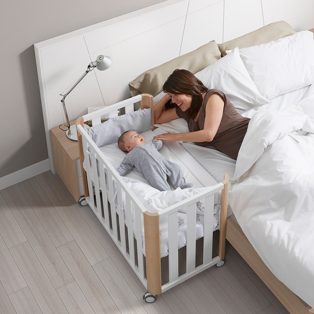 Berço de Co-Sleeping - 60x120 cm Doco Sleeping Branco / Natural-3