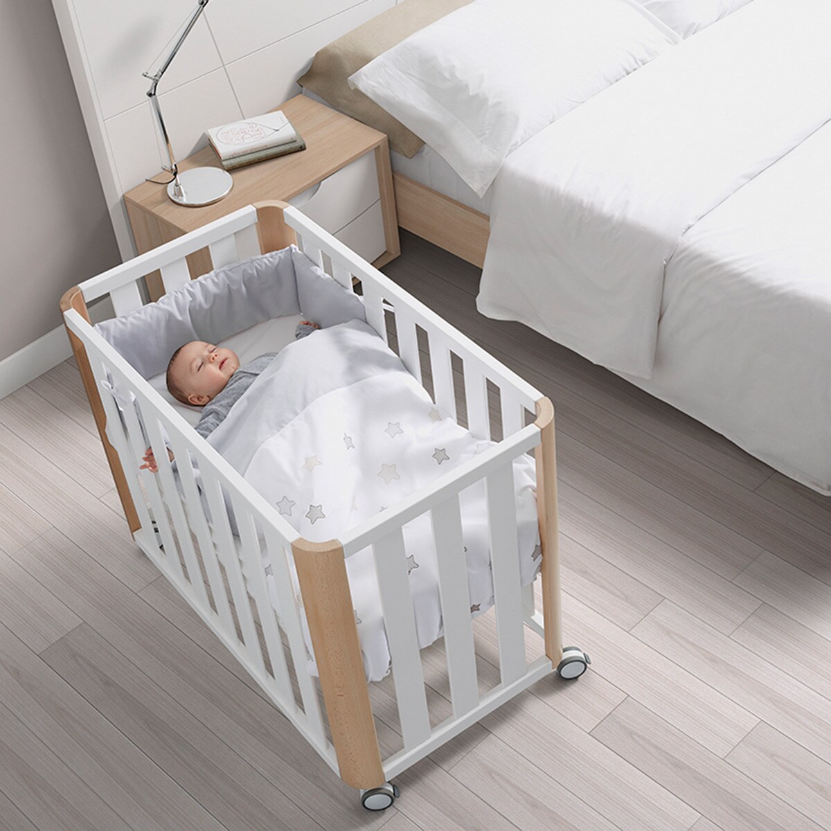 Berço de Co-Sleeping - 60x120 cm Doco Sleeping Branco / Natural-5