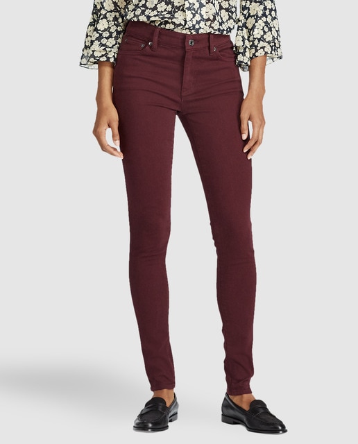 maroon skinny jeans womens