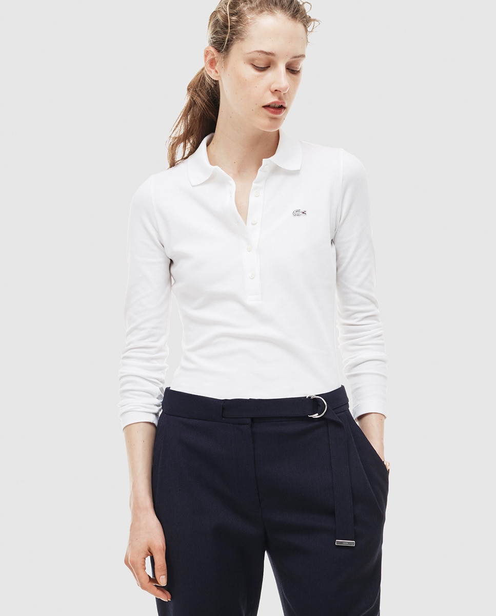 Lacoste women's white long sleeve polo shirt · Lacoste · Fashion · El ...