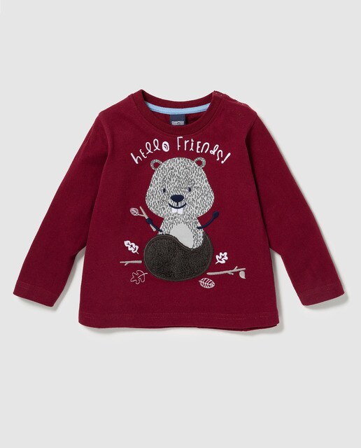 baby boy maroon shirt