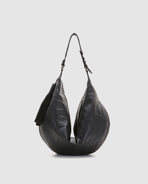 leather half moon crossbody bag