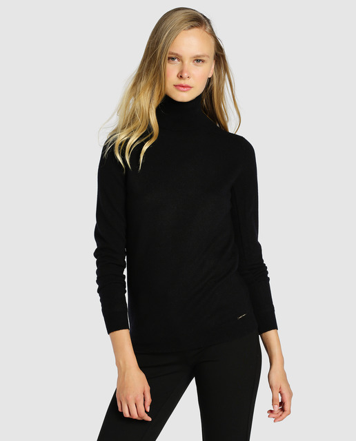 womens black turtleneck sweater