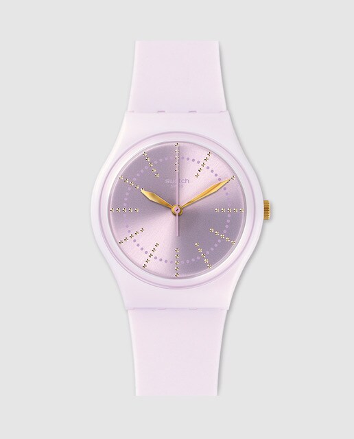 Reloj de mujer Swatch GP148 Guimauve rosa claro · Swatch relojes de mujer colores rosa swatch