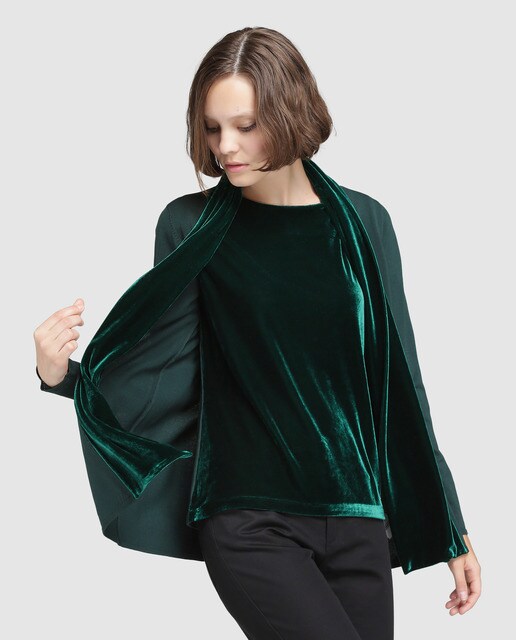 green velvet cardigan