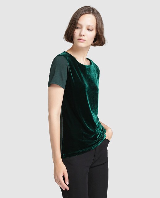 green velvet sweater