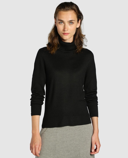 Jersey azul marino de mujer Escorpion con cuello alto · Escorpion