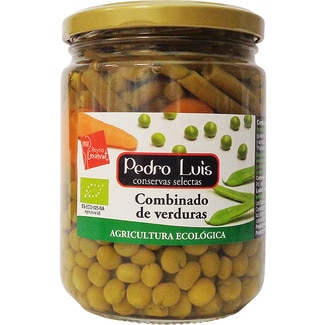 PEDRO LUIS combinado de verduras ecológicas frasco 249 g neto escurrido
