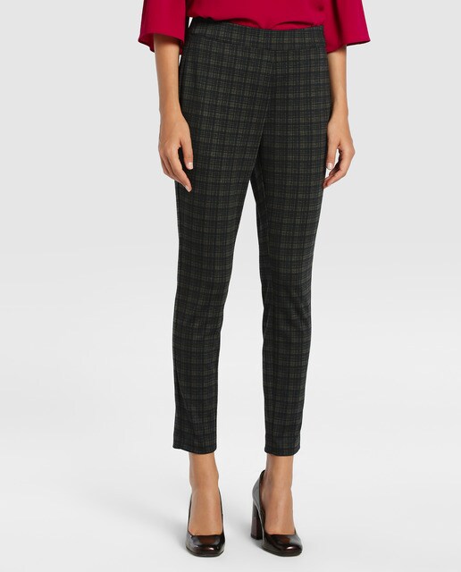 Mode Petite Femme Carreaux Pantalon El À · Cigarette SYBEWFqA