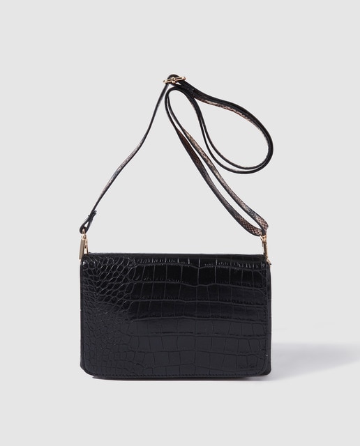 mock croc cross body bag