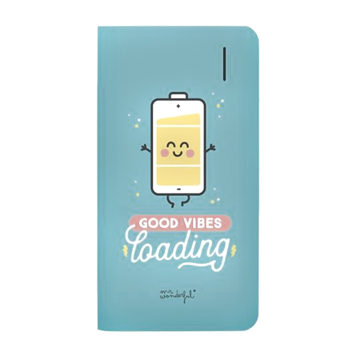 Batería externa Mr. Wonderful "Good Vibes" de 6000 mAh