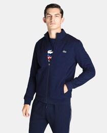 Chaqueta deportiva de hombre Lacoste azul con cremallera