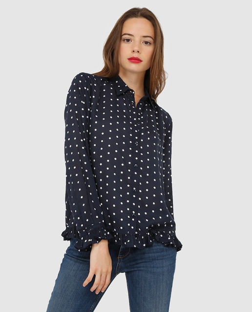 camisas de lunares mujer