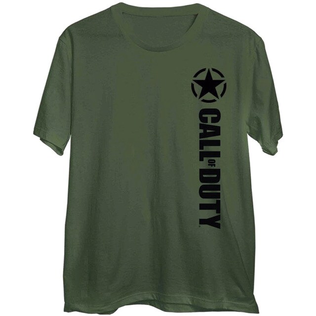 Camiseta verde Call of Duty WWII Side Logo Tee